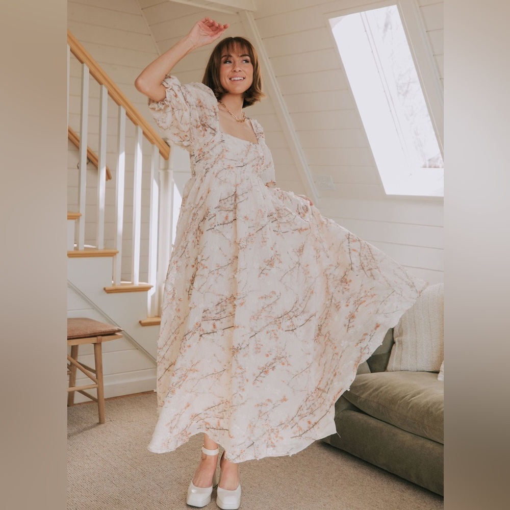 One Loved Babe NWT Floral Maxi Dress Bridal Bridesmaid Bump Friendly